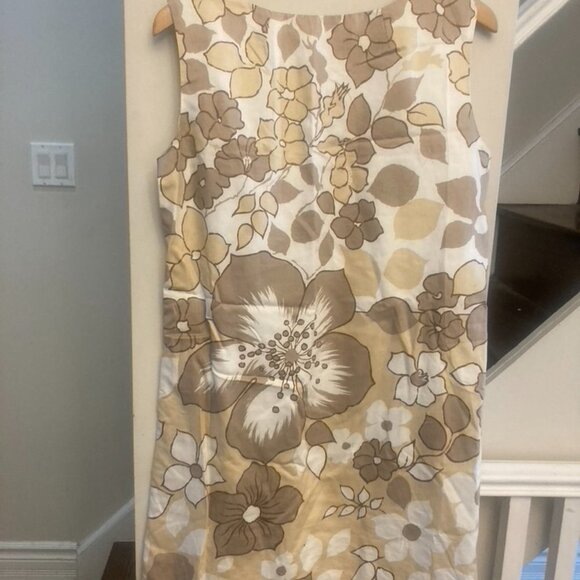 Vintage Floral Mini Dress in Symphony of Browns - Picture 4 of 6